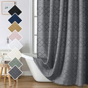 Elegant Gray Patterned Shower Curtain